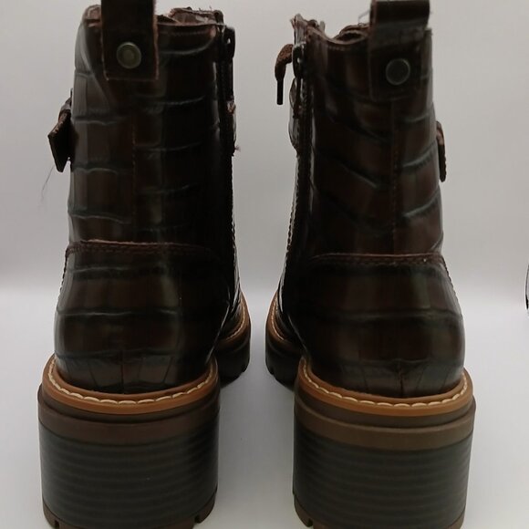 Naturalizer Jac Croco Combat Boots - 7.5M - Picture 3 of 9